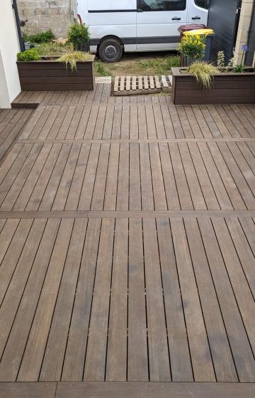 pose de terrasse en bois exotique Marne 51 secteur Reims
