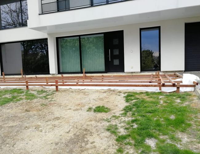 Création de terrasse en bois exotique à Sermiers 51500 ( 51 secteur Marne ).