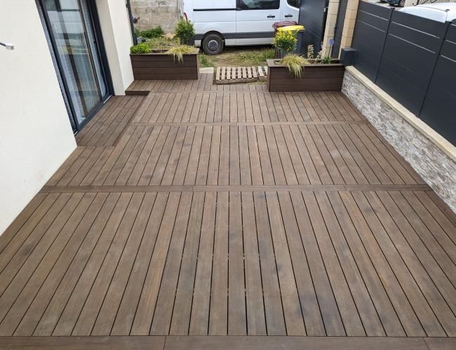 pose de terrasse en bois exotique Marne 51 secteur Reims